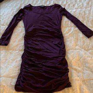 Plum colored body con dress